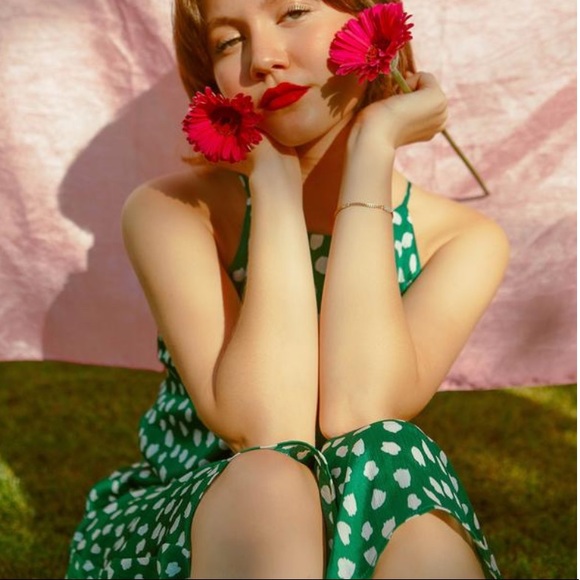 Betsey Johnson Green Dots Dress SIZE 6 - Picture 9 of 12